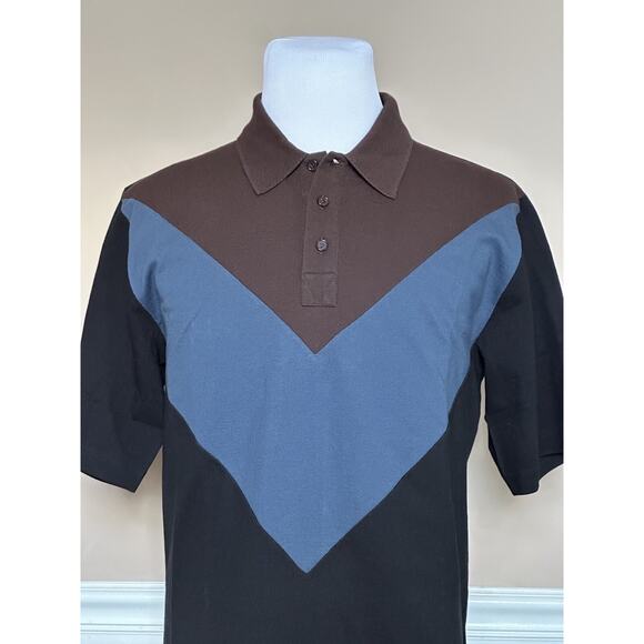 NWT $700 Bottega Veneta Cotton Piquet Polo Multicolor Shirt S (Oversized) 704205 - Picture 2 of 10